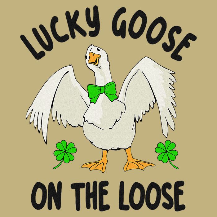 Lucky Goose On Duck The Loose St Patricks Day Lucky Shamrock Hoodie