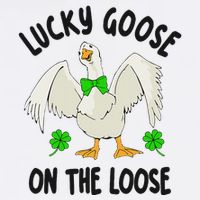 Lucky Goose On Duck The Loose St Patricks Day Lucky Shamrock Garment-Dyed Sweatshirt