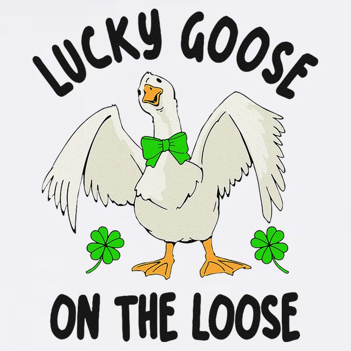 Lucky Goose On Duck The Loose St Patricks Day Lucky Shamrock Garment-Dyed Sweatshirt