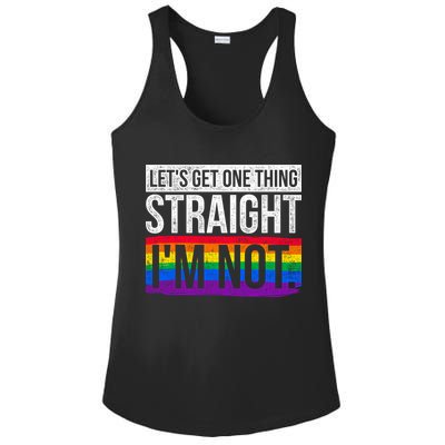 Lets Get One Thing Straight Im Not Lgbt Funny Gift Ladies PosiCharge Competitor Racerback Tank
