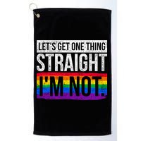 Lets Get One Thing Straight Im Not Lgbt Funny Gift Golf Towel