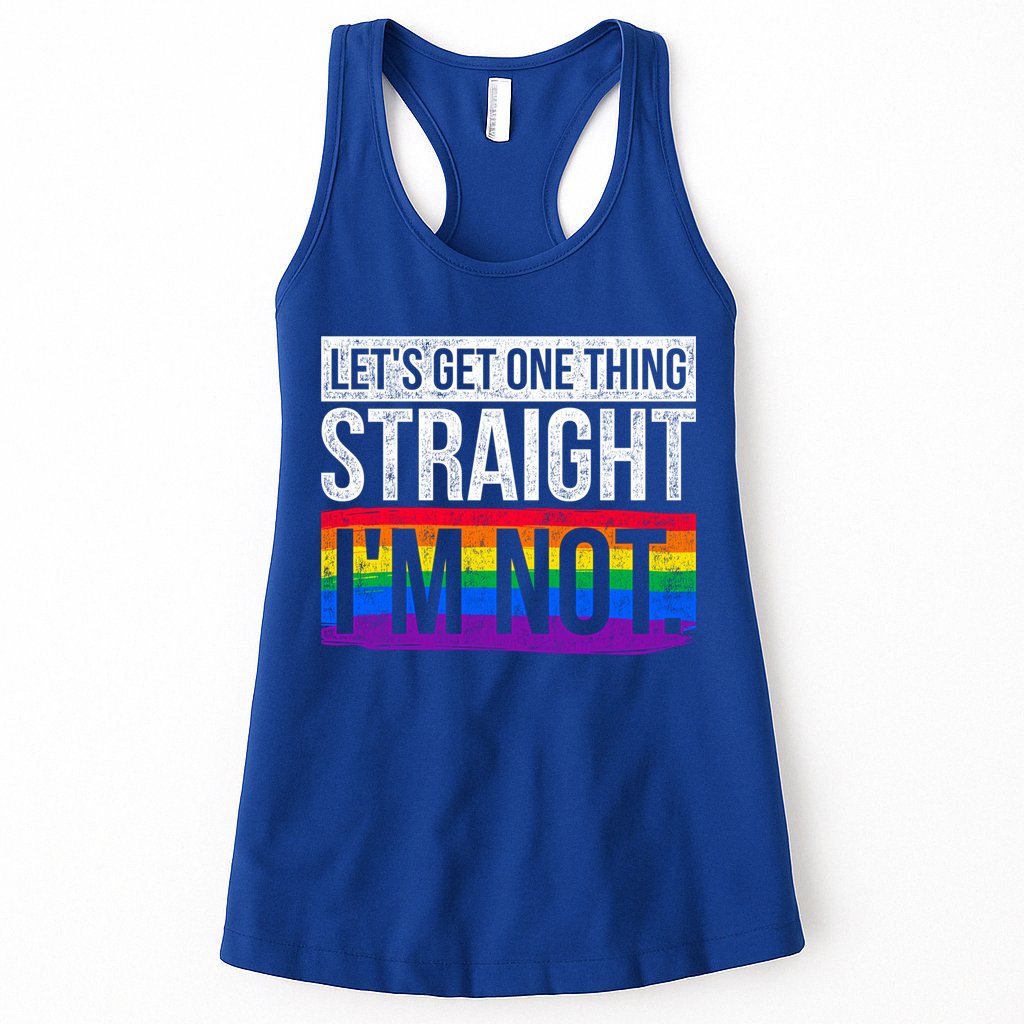 Lets Get One Thing Straight Im Not Lgbt Funny Gift Womens Tank Top