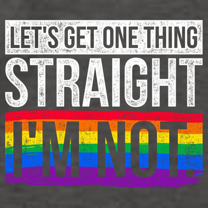 Lets Get One Thing Straight Im Not Lgbt Funny Gift Vector Backpack