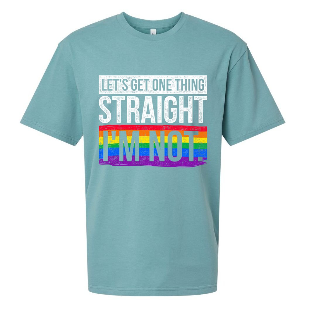 Lets Get One Thing Straight Im Not Lgbt Funny Gift Sueded Cloud Jersey T-Shirt