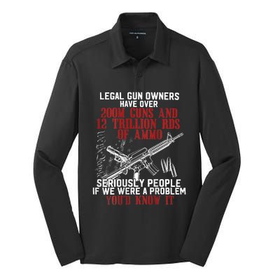 Legal Gun Owners Have Over 200m Guns Silk Touch Performance Long Sleeve Polo