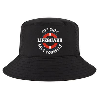 Life Guard Off Duty Lifeguard Save Your... Employee Sayings Cool Comfort Performance Bucket Hat