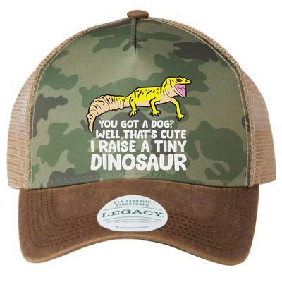 Leopard Gecko Owner I Raise A Tiny Leopard Gecko Legacy Tie Dye Trucker Hat