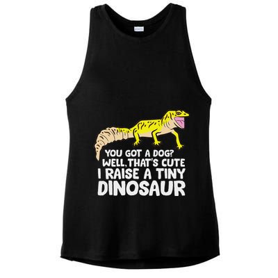 Leopard Gecko Owner I Raise A Tiny Leopard Gecko Ladies PosiCharge Tri-Blend Wicking Tank