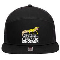 Leopard Gecko Owner I Raise A Tiny Leopard Gecko 7 Panel Mesh Trucker Snapback Hat