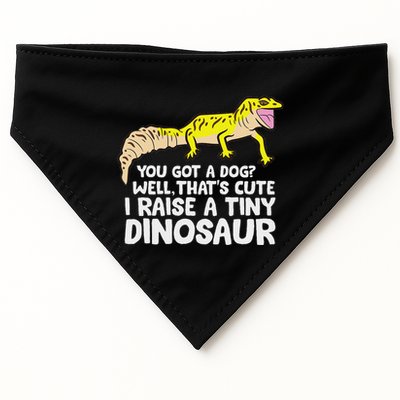 Leopard Gecko Owner I Raise A Tiny Leopard Gecko USA-Made Doggie Bandana