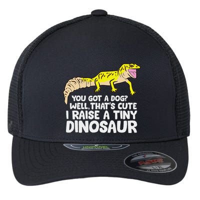 Leopard Gecko Owner I Raise A Tiny Leopard Gecko Flexfit Unipanel Trucker Cap