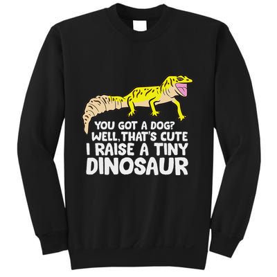 Leopard Gecko Owner I Raise A Tiny Leopard Gecko Sweatshirt