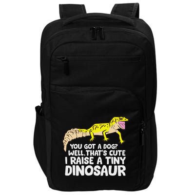 Leopard Gecko Owner I Raise A Tiny Leopard Gecko Impact Tech Backpack