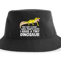 Leopard Gecko Owner I Raise A Tiny Leopard Gecko Sustainable Bucket Hat