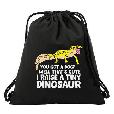 Leopard Gecko Owner I Raise A Tiny Leopard Gecko Drawstring Bag