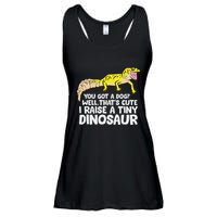 Leopard Gecko Owner I Raise A Tiny Leopard Gecko Ladies Essential Flowy Tank