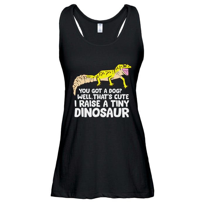 Leopard Gecko Owner I Raise A Tiny Leopard Gecko Ladies Essential Flowy Tank