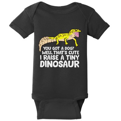 Leopard Gecko Owner I Raise A Tiny Leopard Gecko Baby Bodysuit