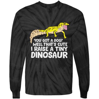 Leopard Gecko Owner I Raise A Tiny Leopard Gecko Tie-Dye Long Sleeve Shirt