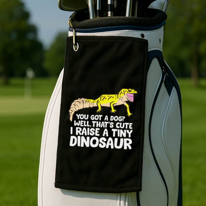 Leopard Gecko Owner I Raise A Tiny Leopard Gecko Golf Towel