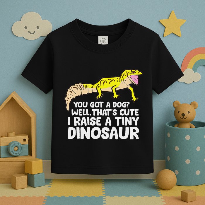 Leopard Gecko Owner I Raise A Tiny Leopard Gecko Toddler T-Shirt