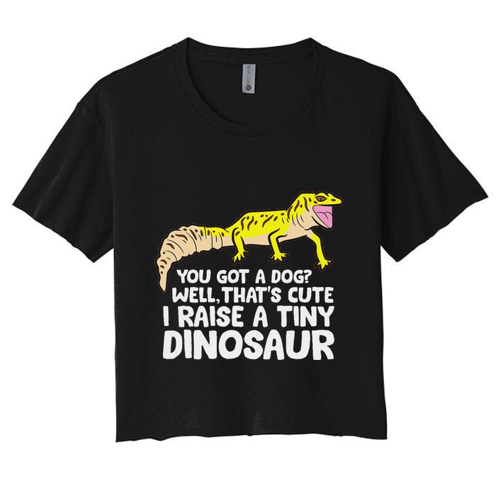 Leopard Gecko Owner I Raise A Tiny Leopard Gecko Crop Top