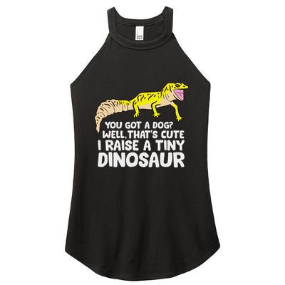 Leopard Gecko Owner I Raise A Tiny Leopard Gecko Women's Perfect Tri Rocker Tank