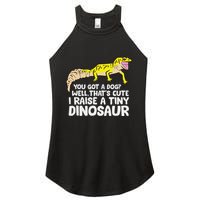 Leopard Gecko Owner I Raise A Tiny Leopard Gecko Women's Perfect Tri Rocker Tank