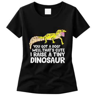 Leopard Gecko Owner I Raise A Tiny Leopard Gecko Womens T-Shirt