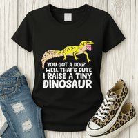 Leopard Gecko Owner I Raise A Tiny Leopard Gecko Womens T-Shirt