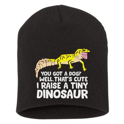 Leopard Gecko Owner I Raise A Tiny Leopard Gecko Short Acrylic Beanie