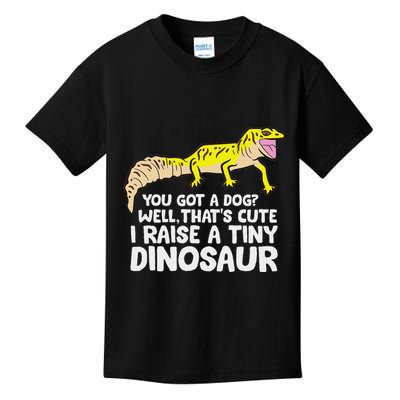 Leopard Gecko Owner I Raise A Tiny Leopard Gecko Kids T-Shirt
