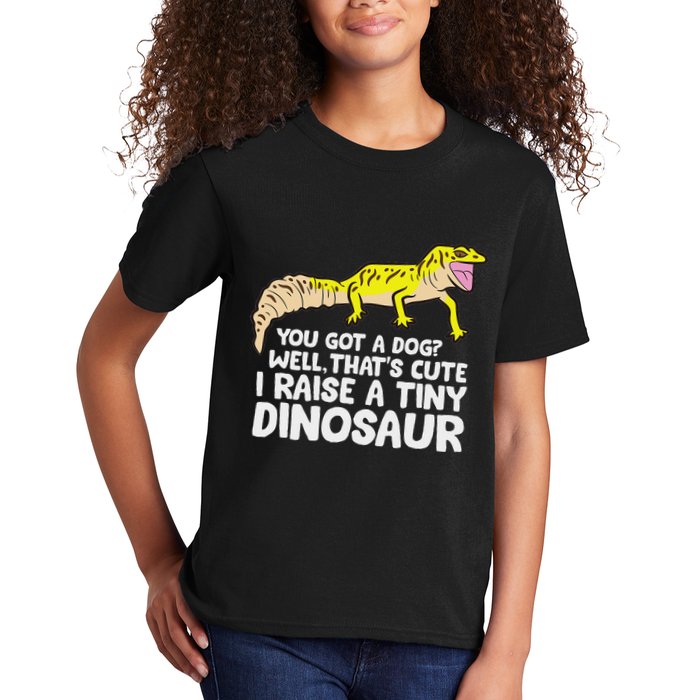 Leopard Gecko Owner I Raise A Tiny Leopard Gecko Kids T-Shirt