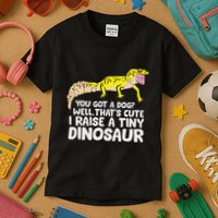Leopard Gecko Owner I Raise A Tiny Leopard Gecko Kids T-Shirt