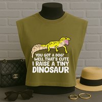 Leopard Gecko Owner I Raise A Tiny Leopard Gecko Garment-Dyed Women's Muscle Tee