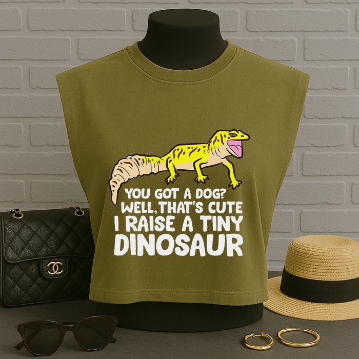Leopard Gecko Owner I Raise A Tiny Leopard Gecko Garment-Dyed Women's Muscle Tee