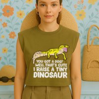 Leopard Gecko Owner I Raise A Tiny Leopard Gecko Garment-Dyed Women's Muscle Tee