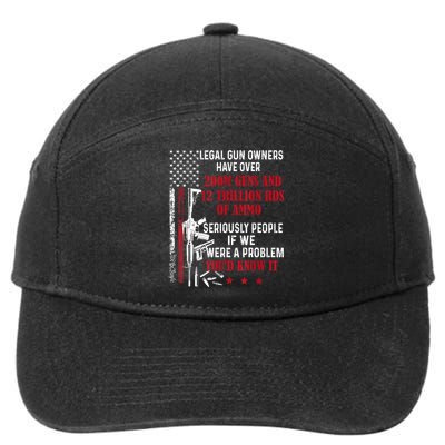 Legal Gun Owners Have Over 200m Guns And 12 Trillion Rds 7-Panel Snapback Hat