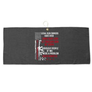 Legal Gun Owners Have Over 200m Guns And 12 Trillion Rds Large Microfiber Waffle Golf Towel