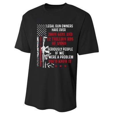 Legal Gun Owners Have Over 200m Guns And 12 Trillion Rds Performance Sprint T-Shirt