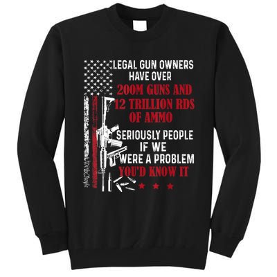 Legal Gun Owners Have Over 200m Guns And 12 Trillion Rds Tall Sweatshirt