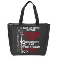 Legal Gun Owners Have Over 200m Guns And 12 Trillion Rds Zip Tote Bag