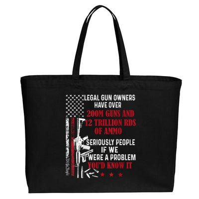 Legal Gun Owners Have Over 200m Guns And 12 Trillion Rds Cotton Canvas Jumbo Tote