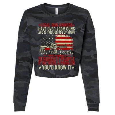 Legal Gun Owners Have Over 200m Guns And 12 Trillion Rds Cropped Pullover Crew