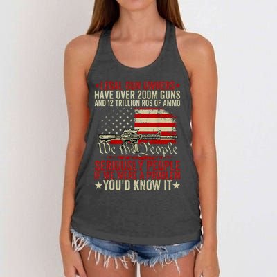 Legal Gun Owners Have Over 200m Guns And 12 Trillion Rds Women's Knotted Racerback Tank