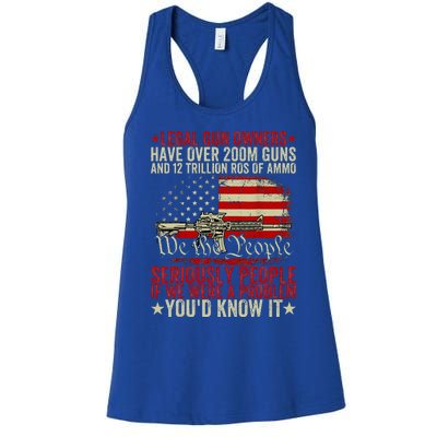 Legal Gun Owners Have Over 200m Guns And 12 Trillion Rds Women's Racerback Tank