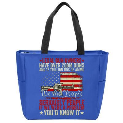 Legal Gun Owners Have Over 200m Guns And 12 Trillion Rds Zip Tote Bag