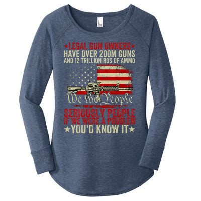 Legal Gun Owners Have Over 200m Guns And 12 Trillion Rds Women's Perfect Tri Tunic Long Sleeve Shirt