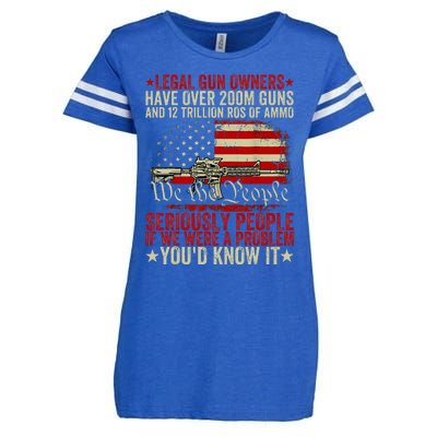 Legal Gun Owners Have Over 200m Guns And 12 Trillion Rds Enza Ladies Jersey Football T-Shirt