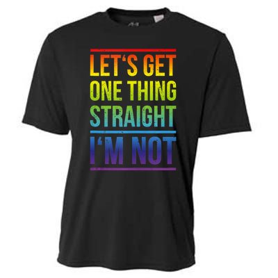 Lets Get One Thing Straight IM Not Lgbtq Rainbow Flag Tank Top Cooling Performance Crew T-Shirt